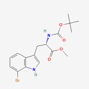 molecular formula C17H21BrN2O4 B8169520 (S)-methyl 3-(7-bromo-1H-indol-3-yl)-2-((tert-butoxycarbonyl)amino)propanoate 