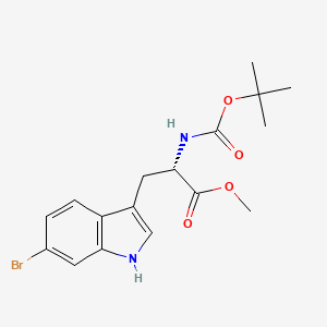 molecular formula C17H21BrN2O4 B8169528 (S)-methyl 3-(6-bromo-1H-indol-3-yl)-2-((tert-butoxycarbonyl)amino)propanoate 