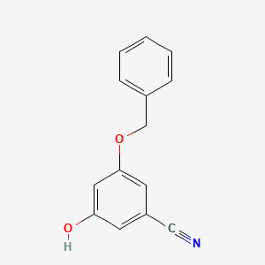 molecular formula C14H11NO2 B8169553 3-Benzyloxy-5-hydroxybenzonitrile 