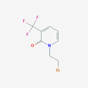 molecular formula C8H7BrF3NO B8169580 1-(2-Bromoethyl)-3-(trifluoromethyl)pyridin-2(1H)-one 