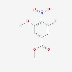 molecular formula C9H8FNO5 B8169665 Methyl 3-fluoro-5-methoxy-4-nitrobenzoate 