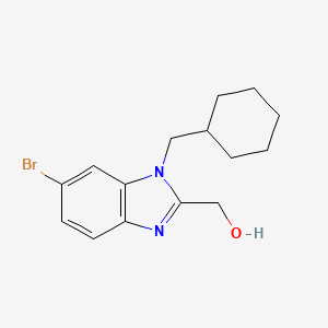 molecular formula C15H19BrN2O B8169673 (6-Bromo-1-(cyclohexylmethyl)-1H-benzo[d]imidazol-2-yl)methanol 