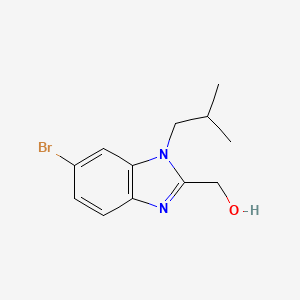 molecular formula C12H15BrN2O B8169679 (6-Bromo-1-isobutyl-1H-benzo[d]imidazol-2-yl)methanol 