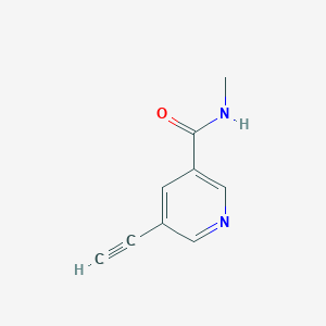 molecular formula C9H8N2O B8169682 5-ethynyl-N-methylpyridine-3-carboxamide 