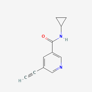 molecular formula C11H10N2O B8169699 N-Cyclopropyl-5-ethynylnicotinamide 