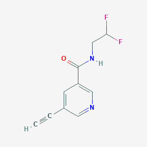 molecular formula C10H8F2N2O B8169713 N-(2,2-Difluoroethyl)-5-ethynylnicotinamide 