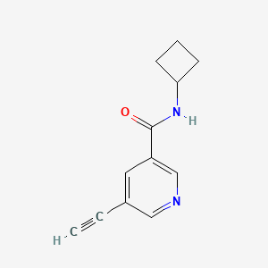 molecular formula C12H12N2O B8169727 N-Cyclobutyl-5-ethynylnicotinamide 