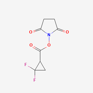 molecular formula C8H7F2NO4 B8169758 2,5-Dioxopyrrolidin-1-yl 2,2-difluorocyclopropanecarboxylate 