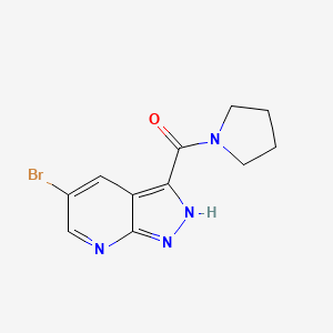 (5-Bromo-1H-pyrazolo[3,4-b]pyridin-3-yl)(pyrrolidin-1-yl)methanone