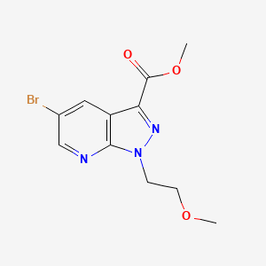 molecular formula C11H12BrN3O3 B8169829 Methyl 5-bromo-1-(2-methoxyethyl)-1H-pyrazolo[3,4-b]pyridine-3-carboxylate 