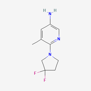 molecular formula C10H13F2N3 B8169855 6-(3,3-Difluoropyrrolidin-1-yl)-5-methylpyridin-3-amine 