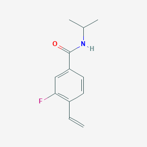 molecular formula C12H14FNO B8169894 3-Fluoro-N-isopropyl-4-vinylbenzamide 