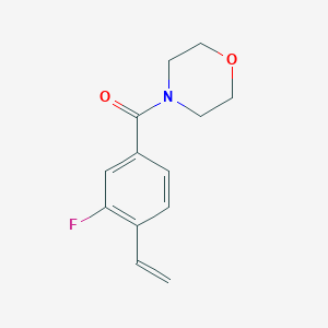molecular formula C13H14FNO2 B8169906 (3-Fluoro-4-vinylphenyl)(morpholino)methanone 