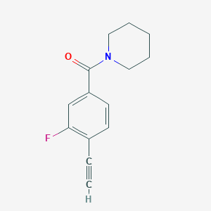 molecular formula C14H14FNO B8169919 (4-Ethynyl-3-fluorophenyl)(piperidin-1-yl)methanone 