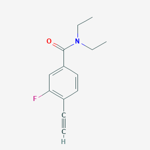 molecular formula C13H14FNO B8169921 N,N-Diethyl-4-ethynyl-3-fluorobenzamide 