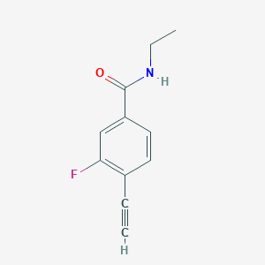 molecular formula C11H10FNO B8169934 N-Ethyl-4-ethynyl-3-fluorobenzamide 