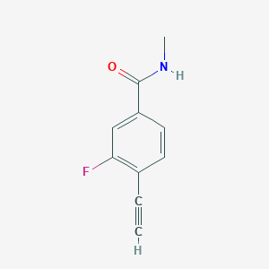 molecular formula C10H8FNO B8169937 4-Ethynyl-3-fluoro-N-methylbenzamide 