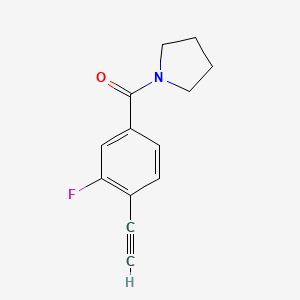 molecular formula C13H12FNO B8169952 (4-Ethynyl-3-fluorophenyl)(1-pyrrolidinyl)methanone 