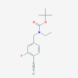 molecular formula C16H20FNO2 B8169963 tert-Butyl ethyl(4-ethynyl-3-fluorobenzyl)carbamate 