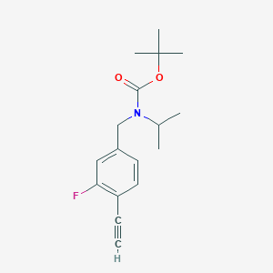 molecular formula C17H22FNO2 B8169964 tert-Butyl 4-ethynyl-3-fluorobenzyl(isopropyl)carbamate 