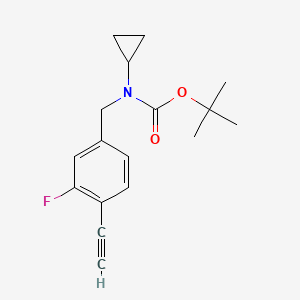 molecular formula C17H20FNO2 B8169965 tert-Butyl cyclopropyl(4-ethynyl-3-fluorobenzyl)carbamate 