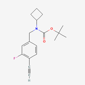 molecular formula C18H22FNO2 B8169971 tert-Butyl cyclobutyl(4-ethynyl-3-fluorobenzyl)carbamate 