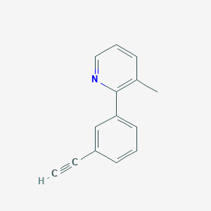 molecular formula C14H11N B8169974 2-(3-Ethynylphenyl)-3-methylpyridine 