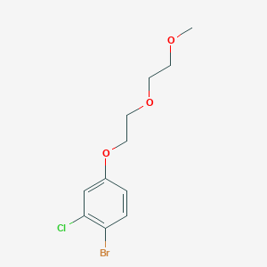 molecular formula C11H14BrClO3 B8169987 1-Bromo-2-chloro-4-(2-(2-methoxyethoxy)ethoxy)benzene 