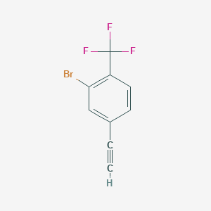 molecular formula C9H4BrF3 B8169999 2-Bromo-4-ethynyl-1-(trifluoromethyl)benzene 
