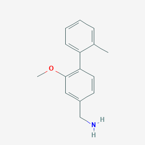 molecular formula C15H17NO B8170015 (2-Methoxy-2'-methyl-[1,1'-biphenyl]-4-yl)methanamine 