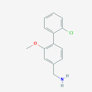 molecular formula C14H14ClNO B8170018 (2'-Chloro-2-methoxy-[1,1'-biphenyl]-4-yl)methanamine 