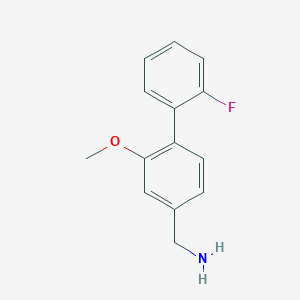 molecular formula C14H14FNO B8170022 (2'-Fluoro-2-methoxy-[1,1'-biphenyl]-4-yl)methanamine 