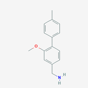 molecular formula C15H17NO B8170048 (2-Methoxy-4'-methyl-[1,1'-biphenyl]-4-yl)methanamine 