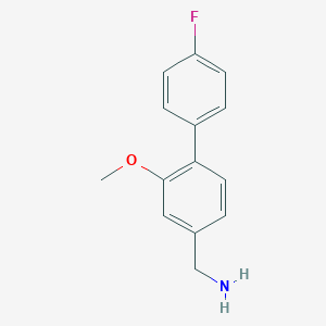 molecular formula C14H14FNO B8170061 (4'-Fluoro-2-methoxy-[1,1'-biphenyl]-4-yl)methanamine 