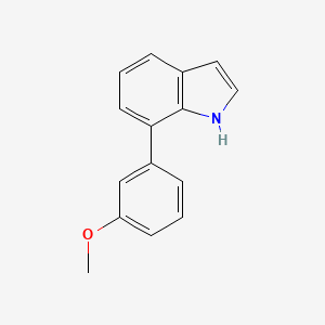 molecular formula C15H13NO B8170077 7-(3-Methoxy-phenyl)-1H-indole 