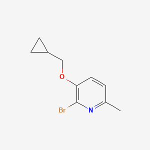 molecular formula C10H12BrNO B8170103 2-Bromo-3-(cyclopropylmethoxy)-6-methylpyridine 