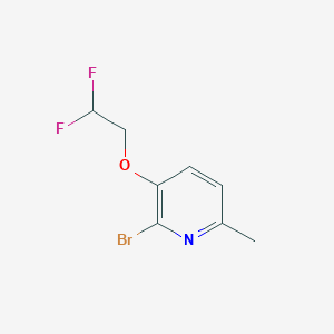 molecular formula C8H8BrF2NO B8170108 2-Bromo-3-(2,2-difluoroethoxy)-6-methylpyridine 