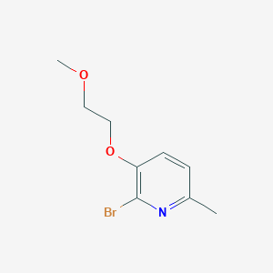 molecular formula C9H12BrNO2 B8170115 2-Bromo-3-(2-methoxyethoxy)-6-methylpyridine 