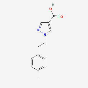 molecular formula C13H14N2O2 B8170126 1-(2-p-Tolyl-ethyl)-1H-pyrazole-4-carboxylic acid 