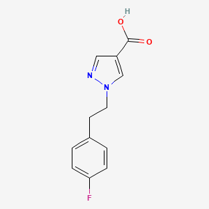 molecular formula C12H11FN2O2 B8170134 1-[2-(4-Fluoro-phenyl)-ethyl]-1H-pyrazole-4-carboxylic acid 