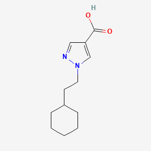 molecular formula C12H18N2O2 B8170141 1-(2-Cyclohexyl-ethyl)-1H-pyrazole-4-carboxylic acid 