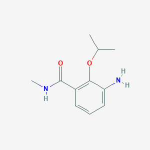molecular formula C11H16N2O2 B8170216 3-Amino-2-isopropoxy-N-methyl-benzamide 