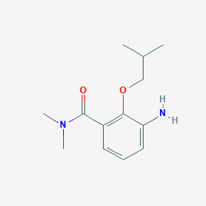 molecular formula C13H20N2O2 B8170232 3-Amino-2-isobutoxy-N,N-dimethyl-benzamide 