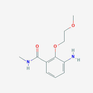 molecular formula C11H16N2O3 B8170245 3-Amino-2-(2-methoxy-ethoxy)-N-methyl-benzamide 