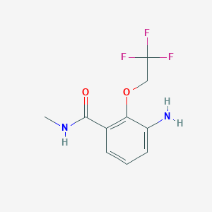 molecular formula C10H11F3N2O2 B8170259 3-Amino-N-methyl-2-(2,2,2-trifluoro-ethoxy)-benzamide 