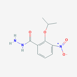 molecular formula C10H13N3O4 B8170265 2-Isopropoxy-3-nitro-benzoic acid hydrazide 