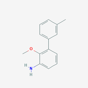 molecular formula C14H15NO B8170291 2-Methoxy-3'-methyl-biphenyl-3-ylamine 