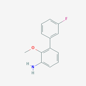 molecular formula C13H12FNO B8170299 3'-Fluoro-2-methoxy-biphenyl-3-ylamine 