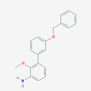 molecular formula C20H19NO2 B8170300 3'-Benzyloxy-2-methoxy-biphenyl-3-ylamine 