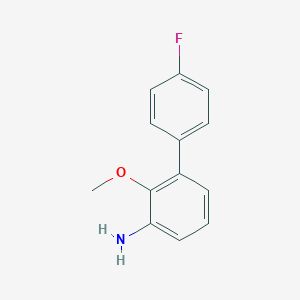 molecular formula C13H12FNO B8170319 4'-Fluoro-2-methoxy-biphenyl-3-ylamine 
